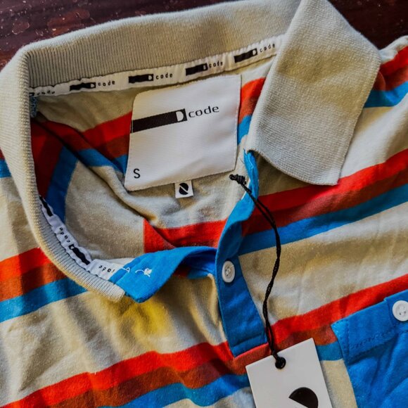 S CODE brand striped shirt for men BNWT 100%cotton - Picture 3 of 5